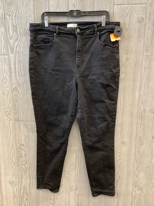 Jeans Skinny By Loft In Black, Size: 16