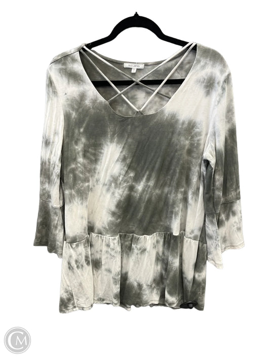 Top Long Sleeve By Ava James In Tie Dye Print, Size: Xl