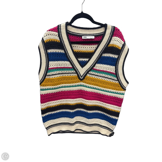Vest Sweater By Zara In Multi-colored, Size: M
