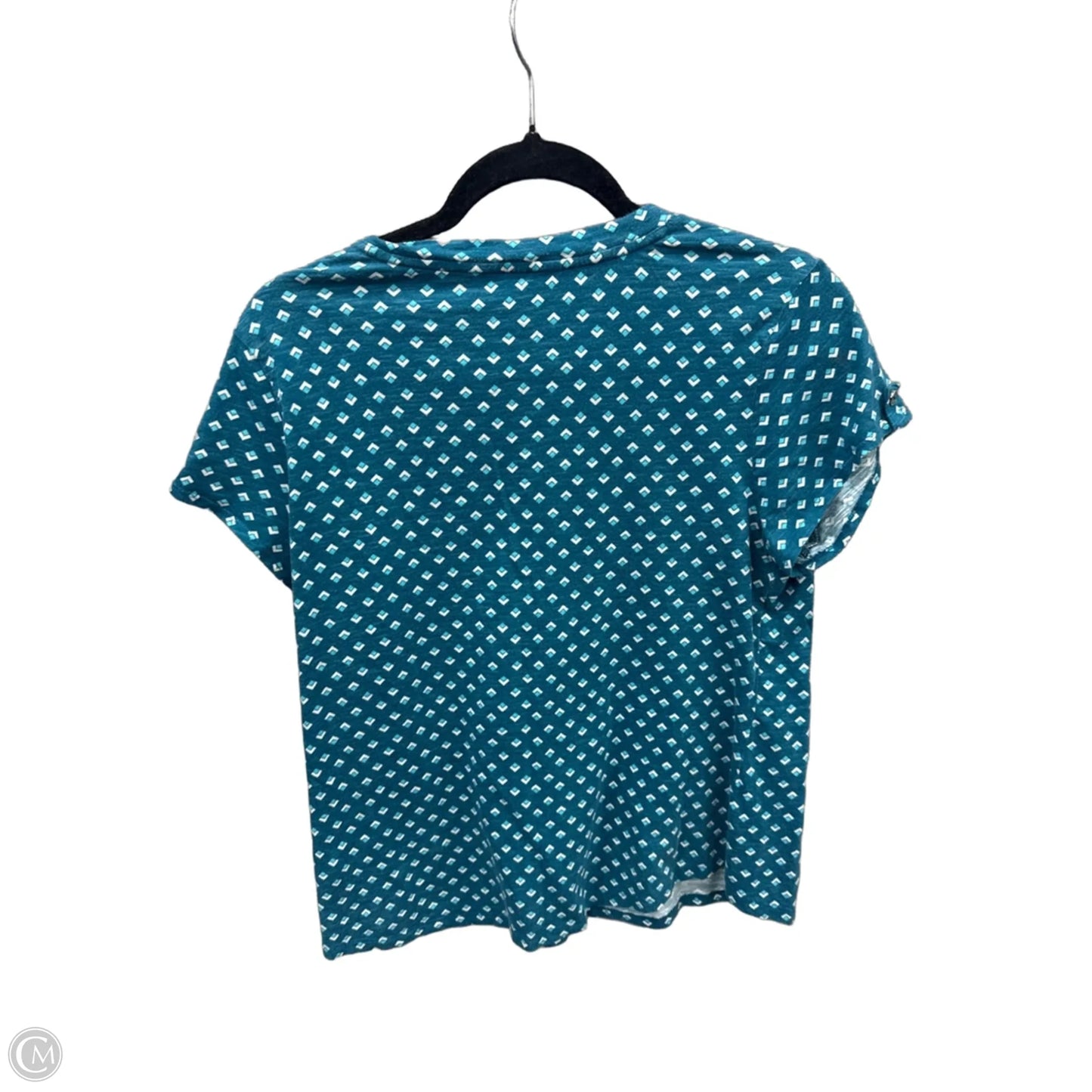 Top Short Sleeve By Liz Claiborne In Teal, Size: L