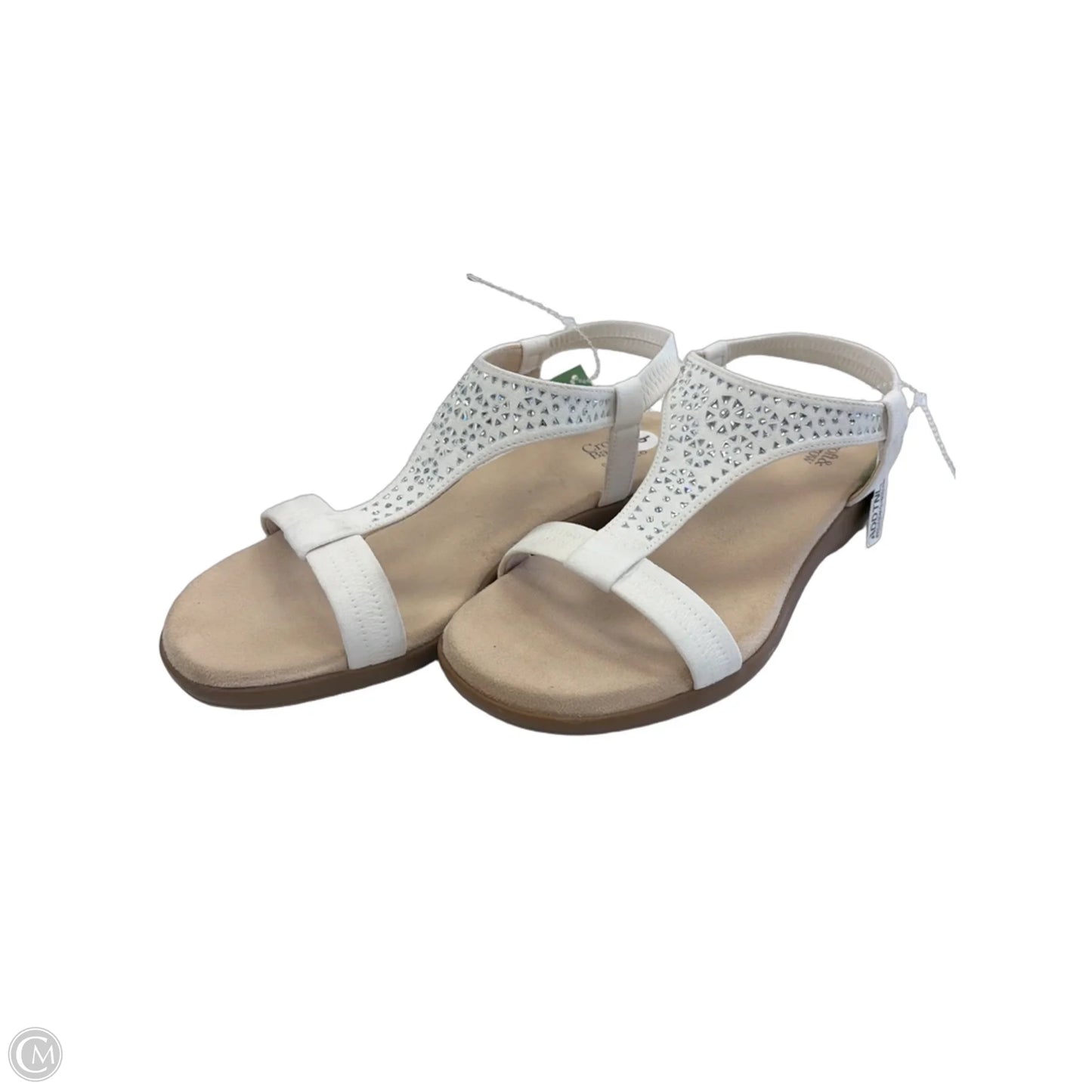Sandals Flats By Croft And Barrow In White, Size: 9