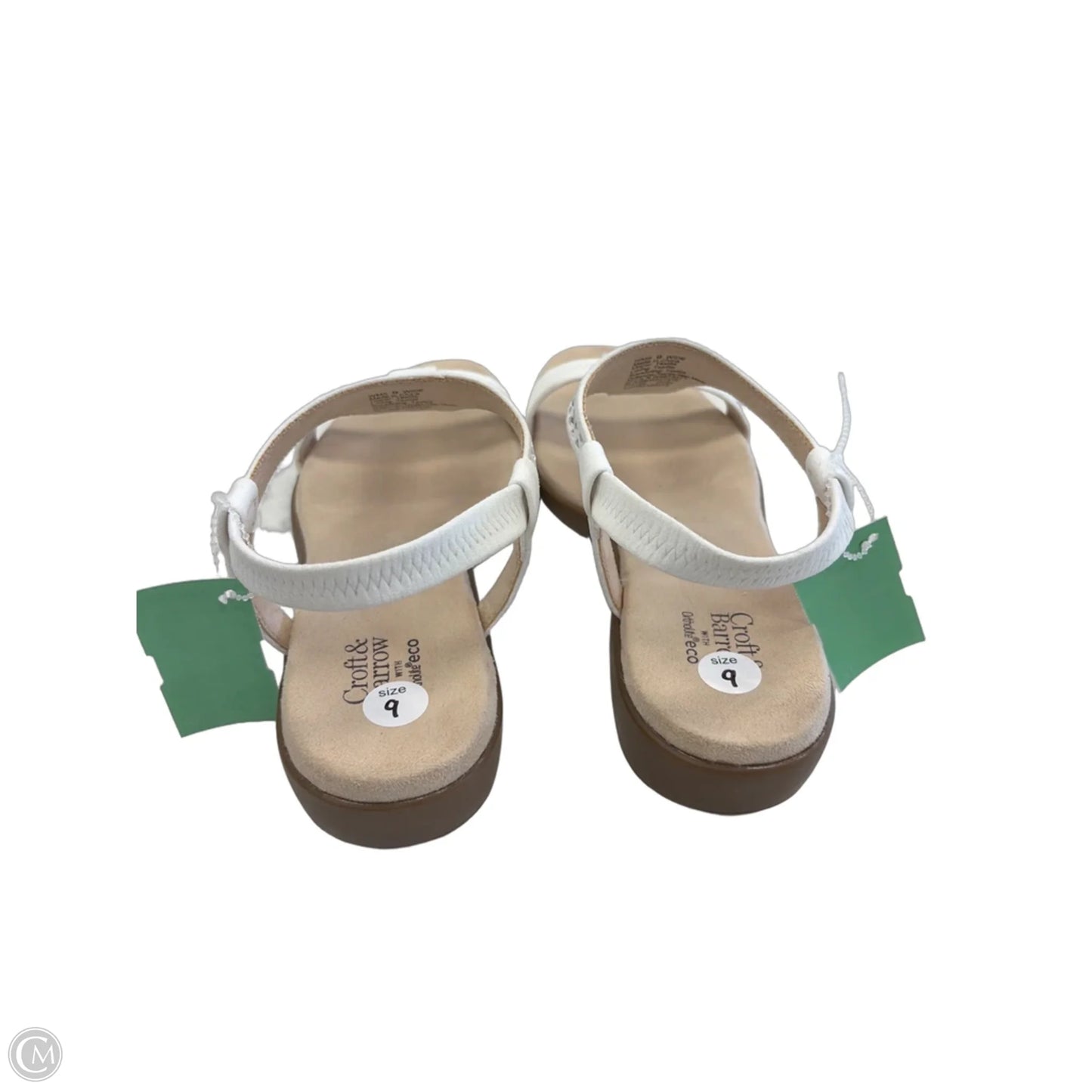 Sandals Flats By Croft And Barrow In White, Size: 9