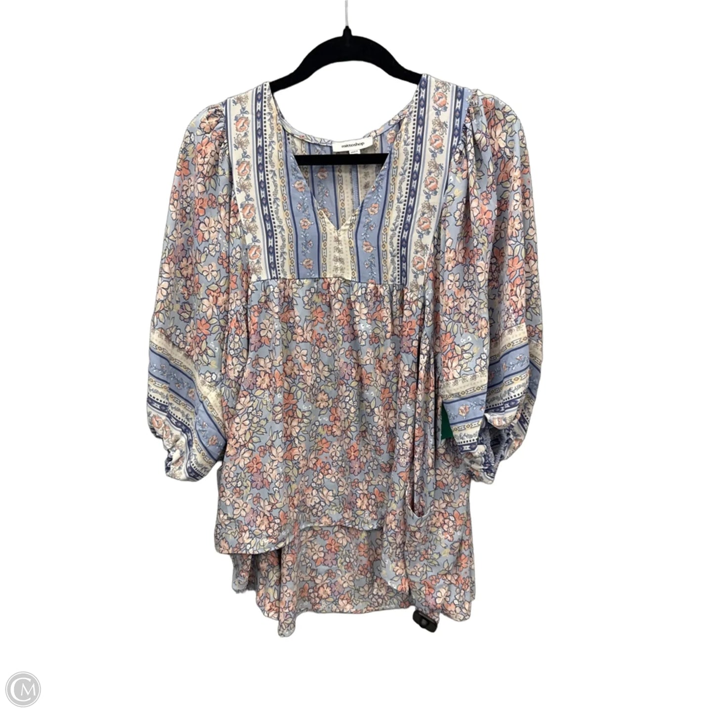 Top Short Sleeve By Mittoshop In Floral Print, Size: S