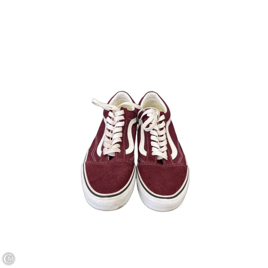 Shoes Sneakers By Vans In Red, Size: 10