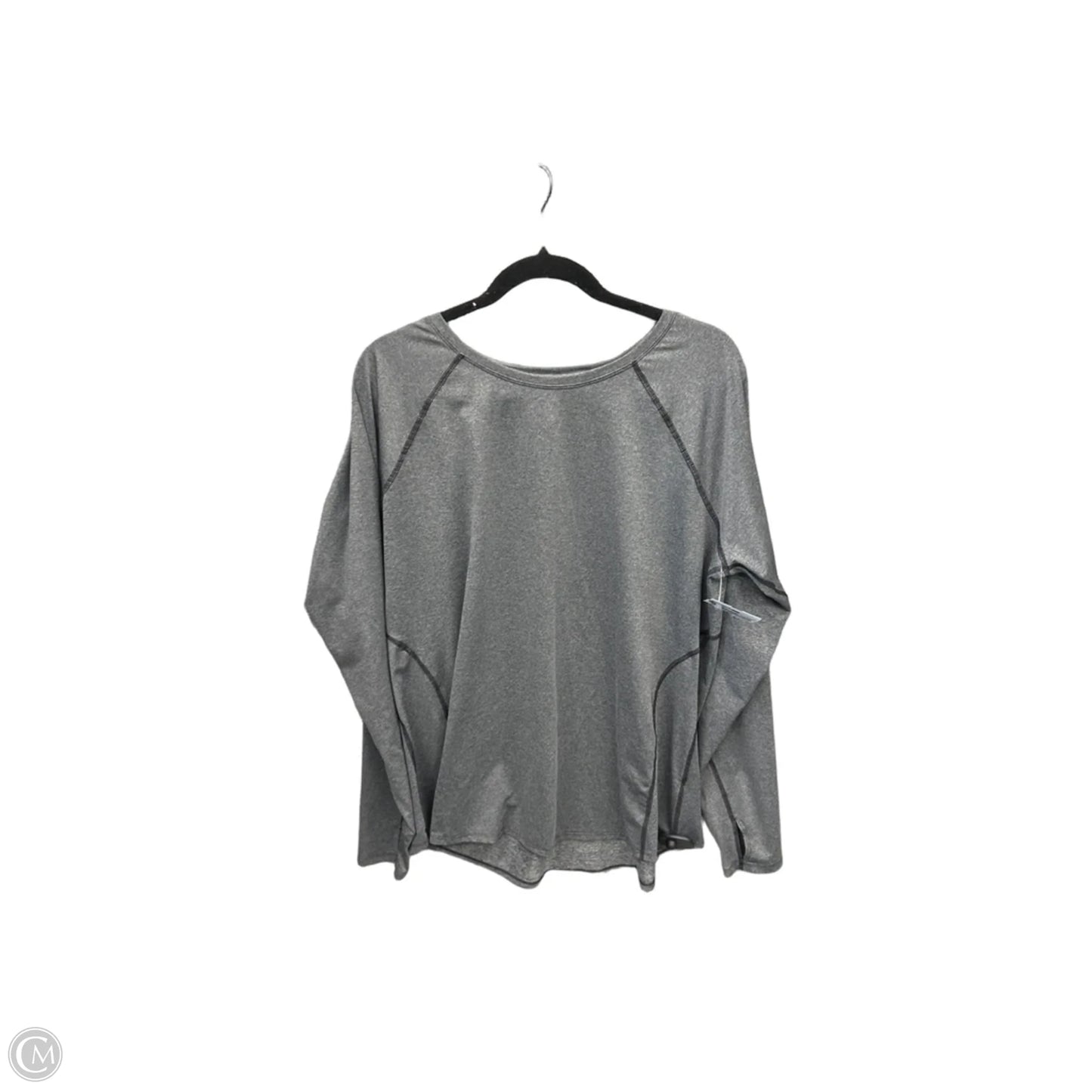 Athletic Top Long Sleeve Crewneck By Tek Gear In Grey, Size: Xl