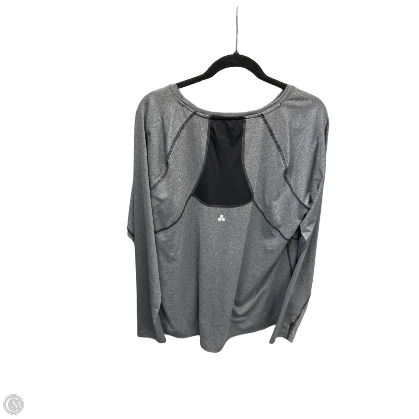 Athletic Top Long Sleeve Crewneck By Tek Gear In Grey, Size: Xl
