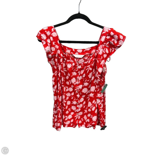 Top Sleeveless By Lc Lauren Conrad In Red, Size: L