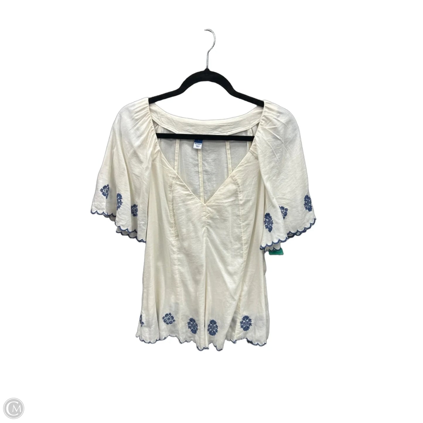 Top Short Sleeve By Old Navy In White, Size: L