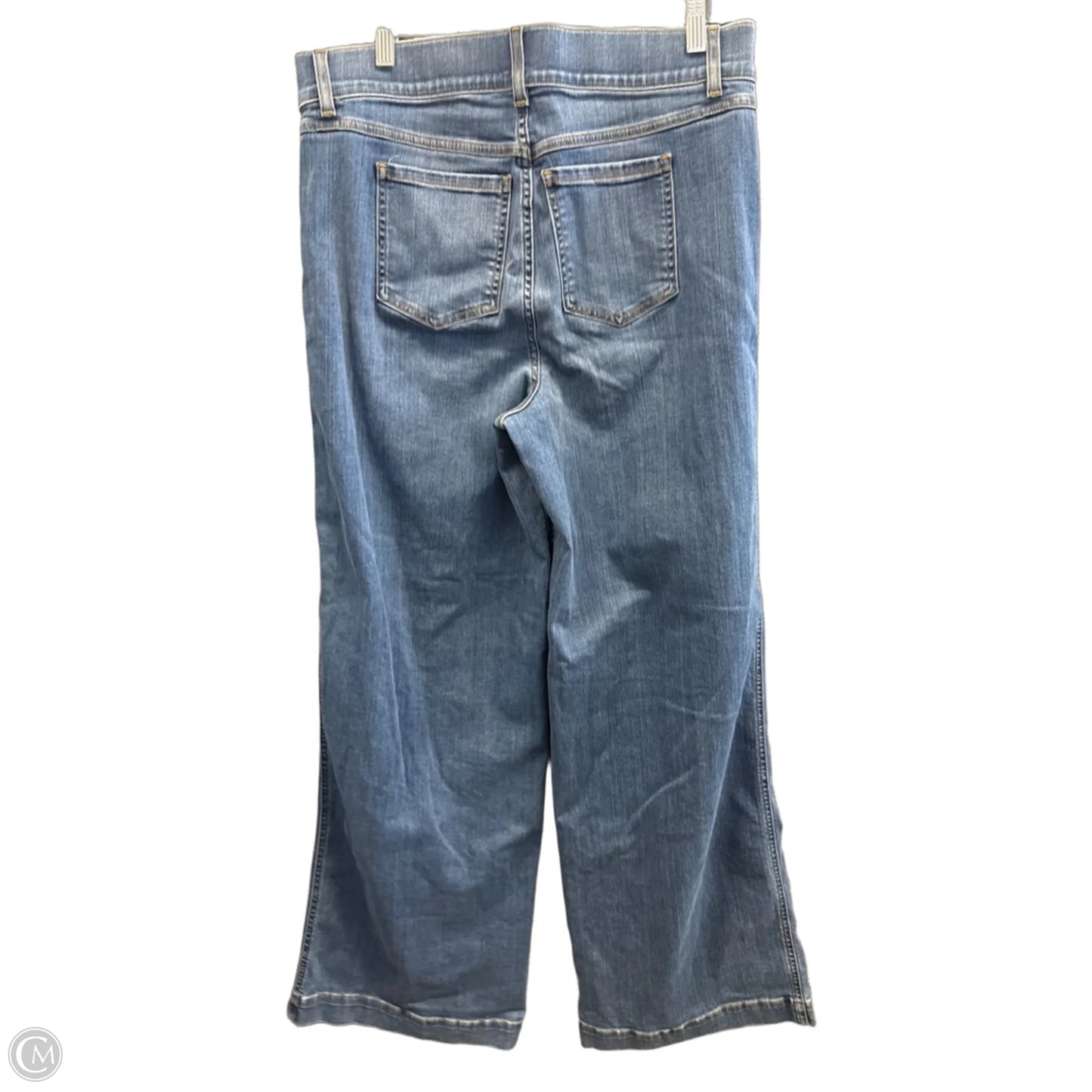 Jeans Wide Leg By Spanx In Blue Denim, Size: 14