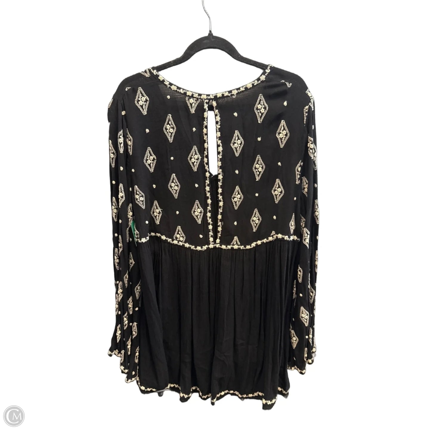 Tunic Long Sleeve By Free People In Black, Size: M