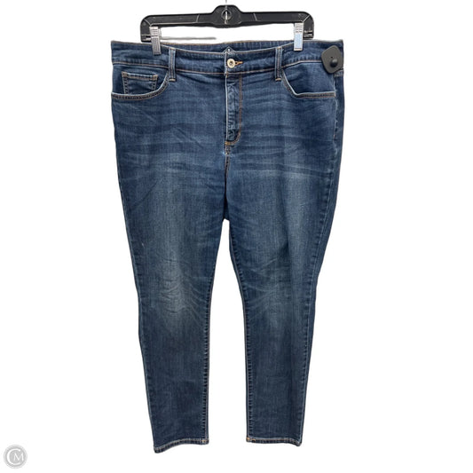 Jeans Skinny By St Johns Bay In Blue Denim, Size: 18