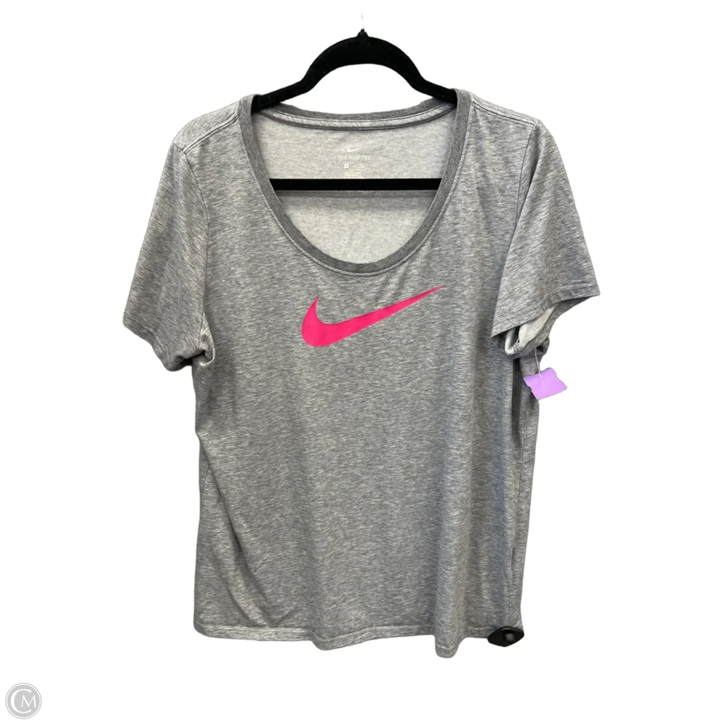 Athletic Top Short Sleeve By Nike Apparel In Grey, Size: Xl