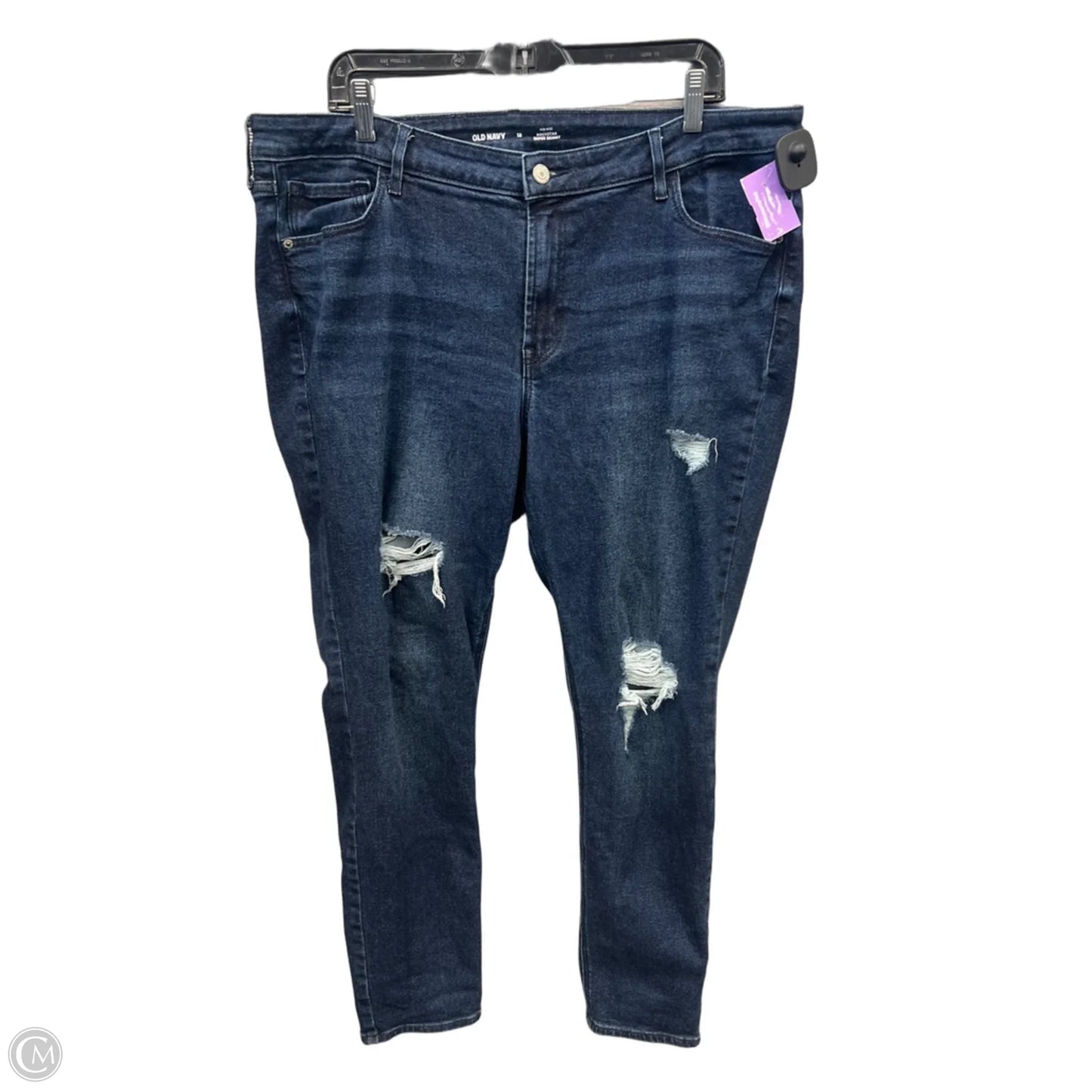 Jeans Skinny By Old Navy In Blue Denim, Size: 18