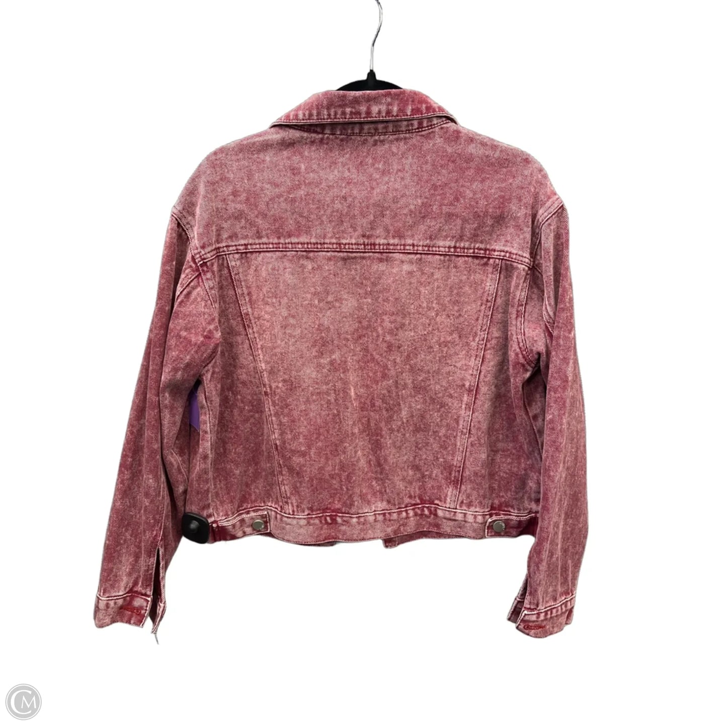 Jacket Denim By Blue B In Red Denim, Size: L