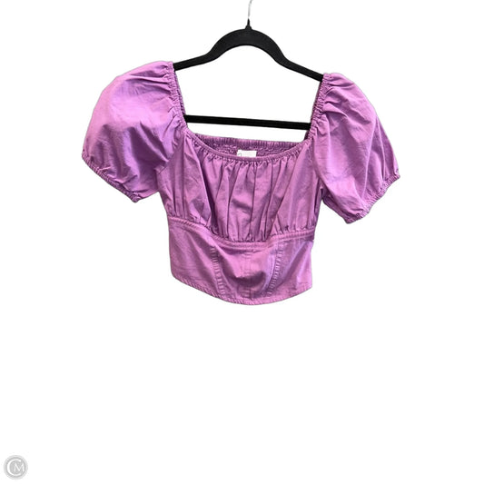 Top Short Sleeve By Japna In Purple, Size: S