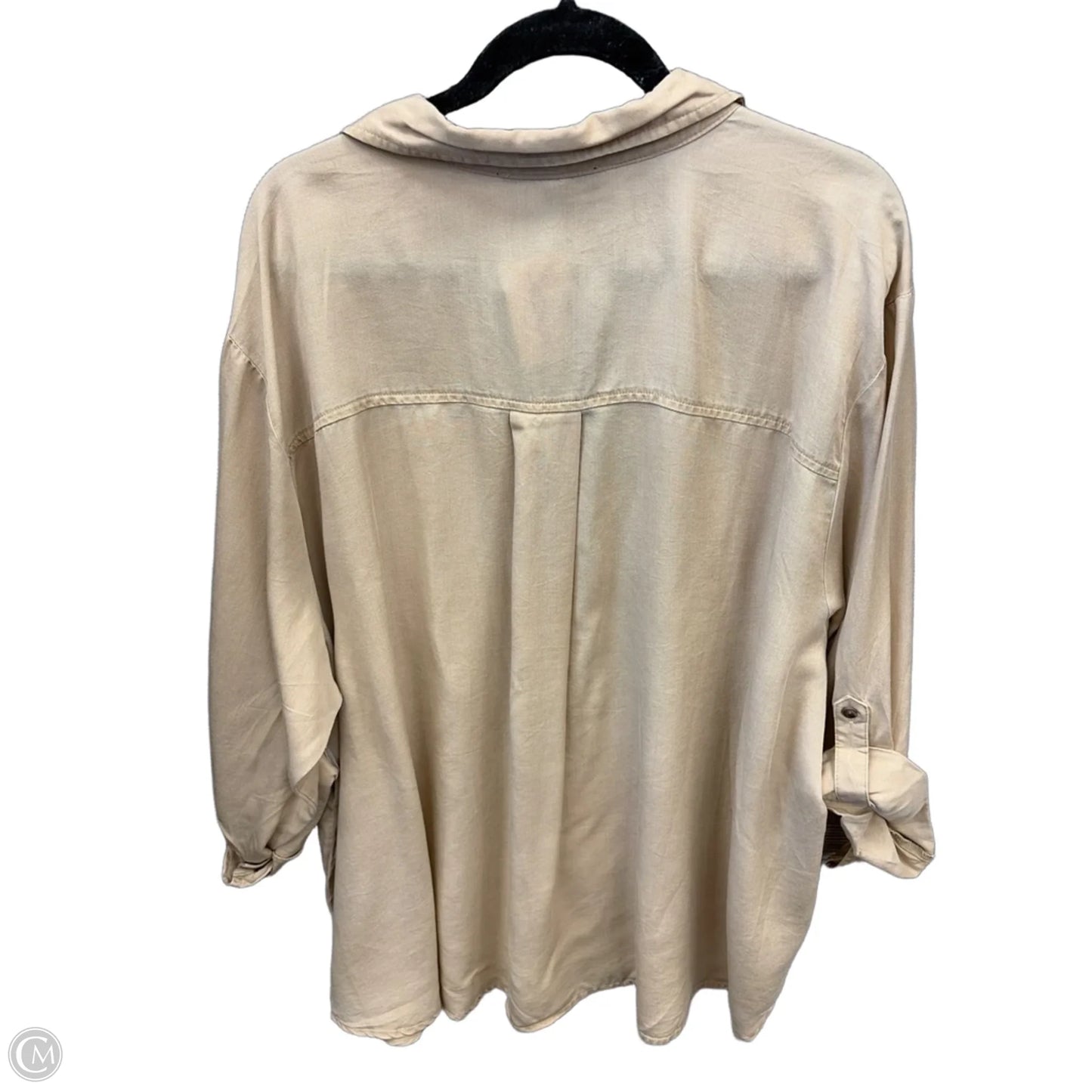 Top Long Sleeve By Jane And Delancey In Beige, Size: 3x