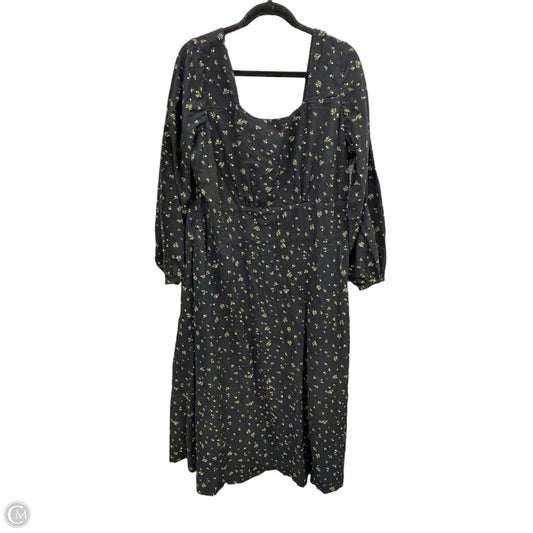 Dress Casual Midi By Able In Black, Size: 1x
