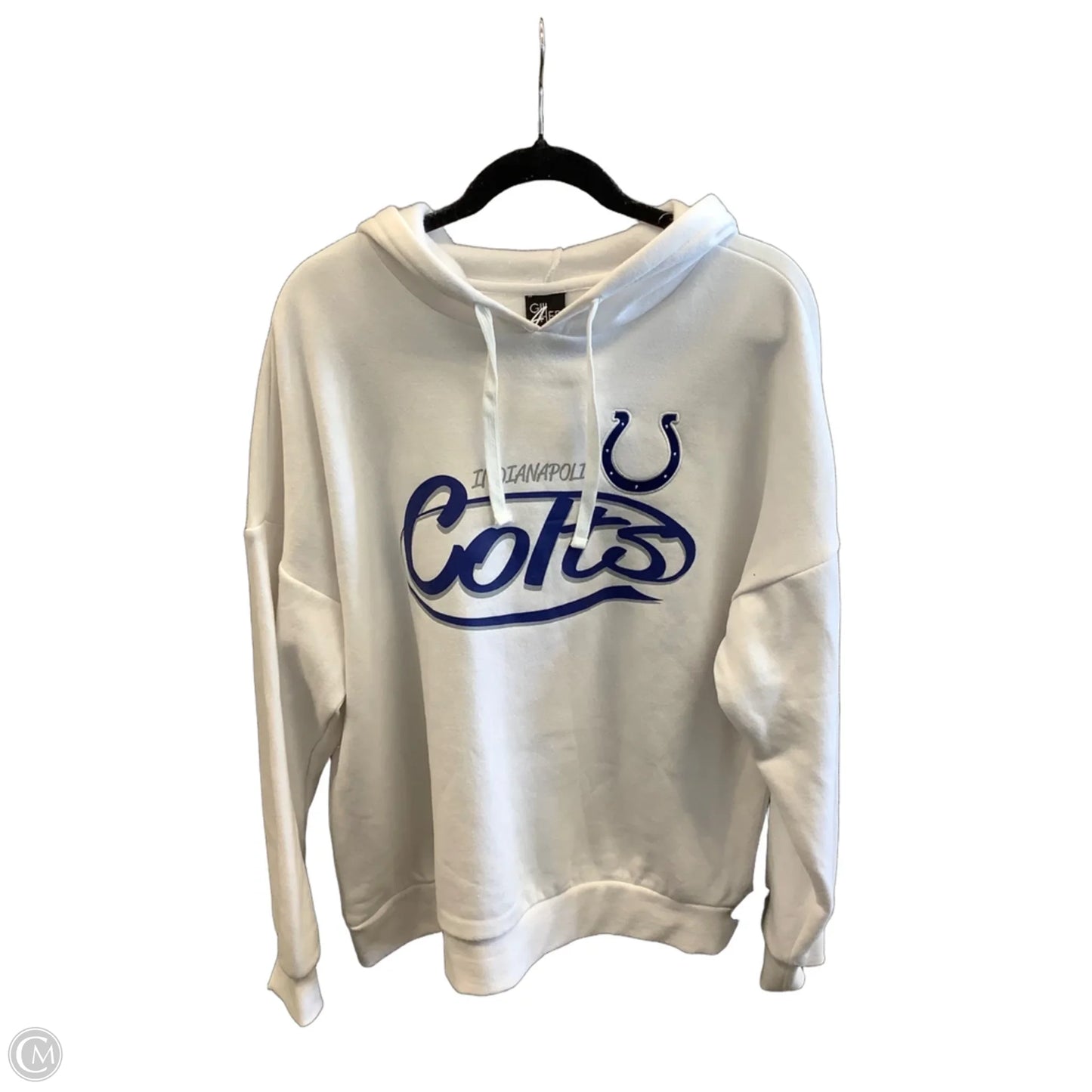 Sweatshirt Hoodie By Clothes Mentor In White, Size: Xxl