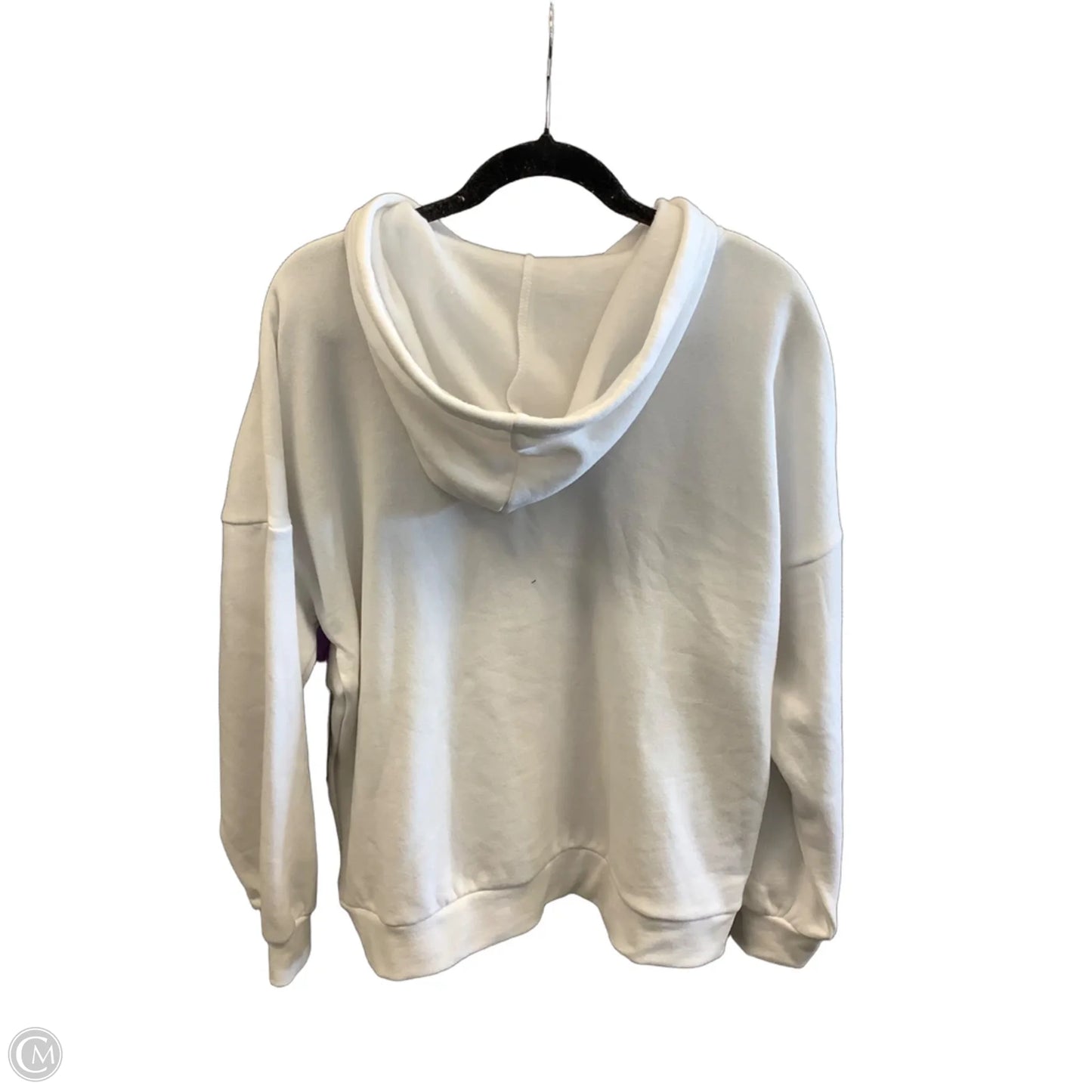 Sweatshirt Hoodie By Clothes Mentor In White, Size: Xxl