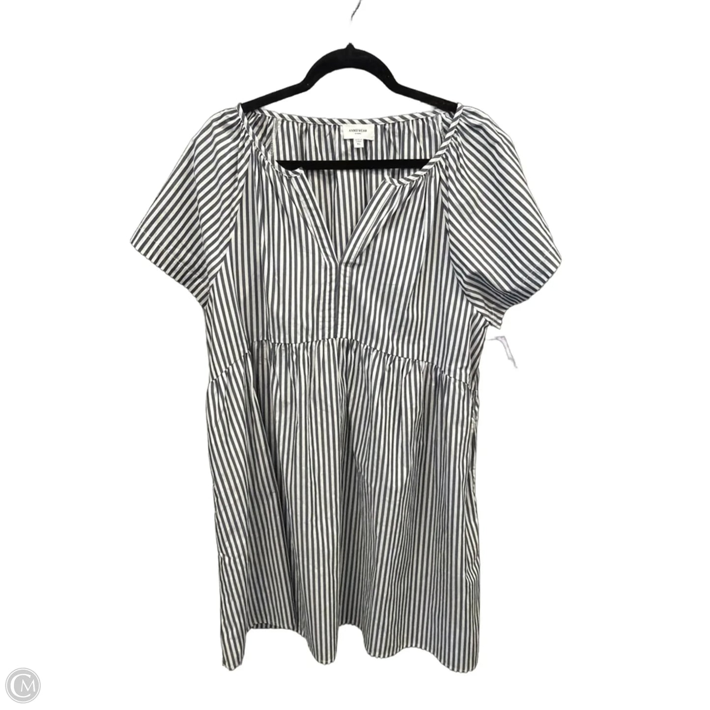 Dress Casual Midi By Anniewear In Striped Pattern, Size: Xl