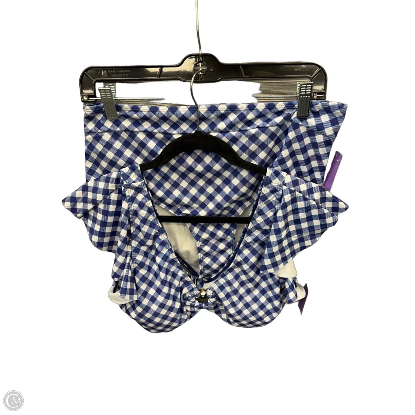 Swimsuit 2pc By Clothes Mentor In Plaid Pattern, Size: Xl