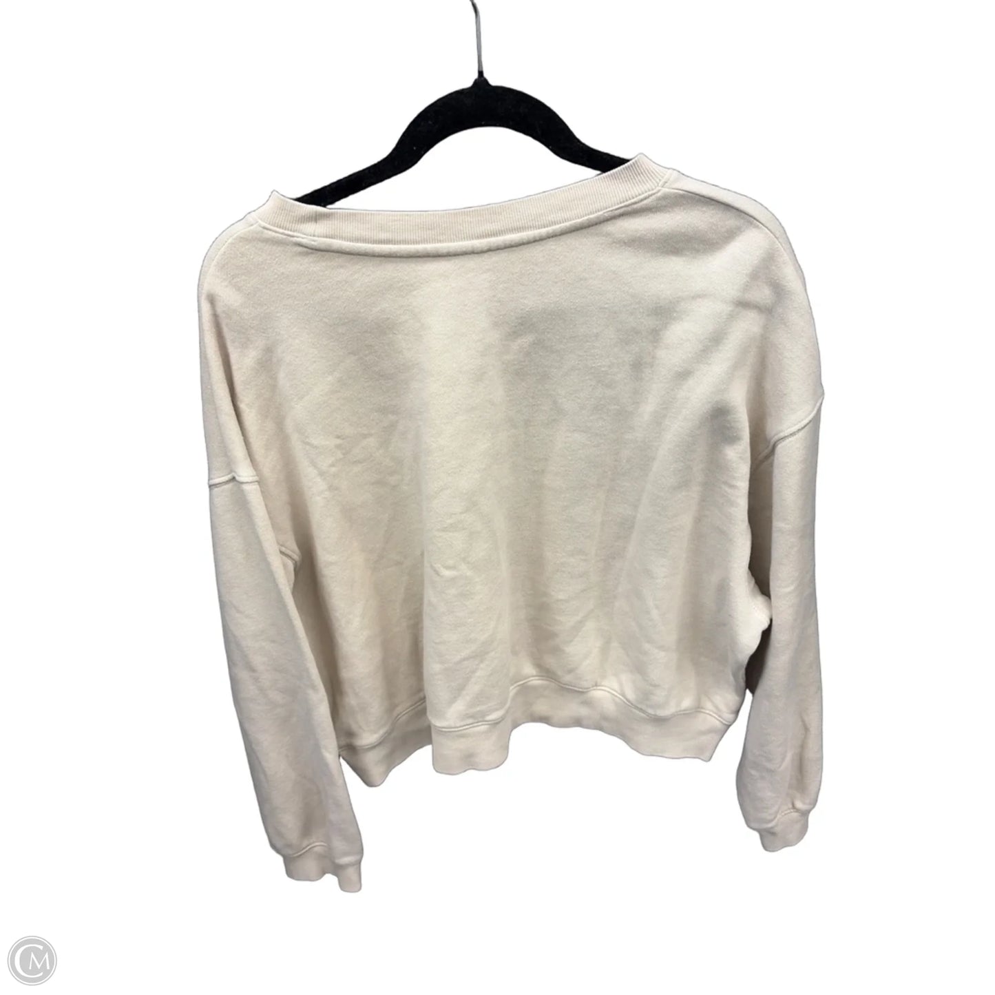 Sweatshirt Crewneck By Old Navy In Cream, Size: Xl