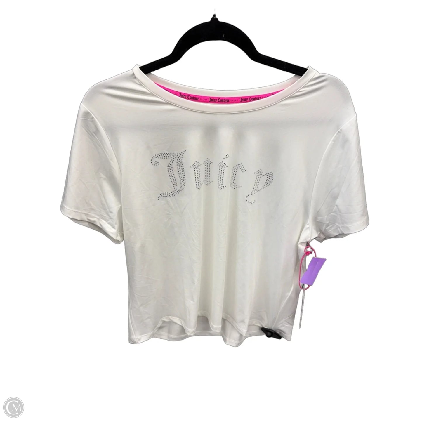 Top Short Sleeve By Juicy Couture In White, Size: Xl