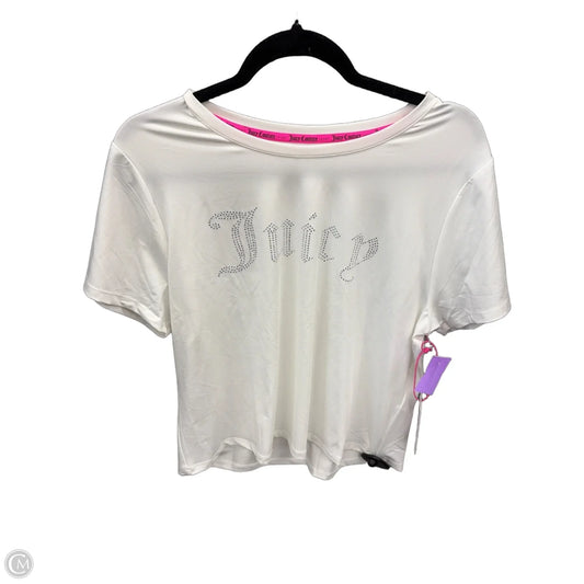 Top Short Sleeve By Juicy Couture In White, Size: Xl