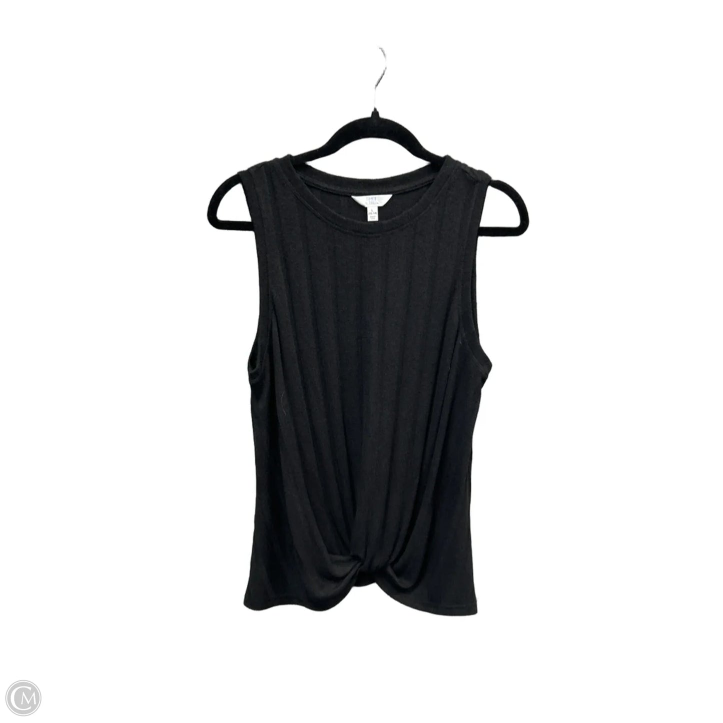 Top Sleeveless By Time And Tru In Black, Size: L