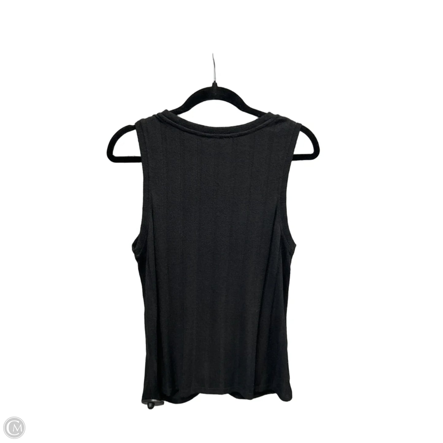 Top Sleeveless By Time And Tru In Black, Size: L