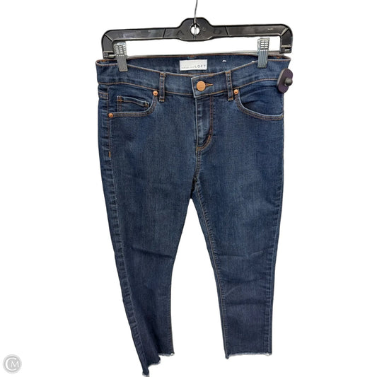Jeans Straight By Loft In Blue Denim, Size: 4
