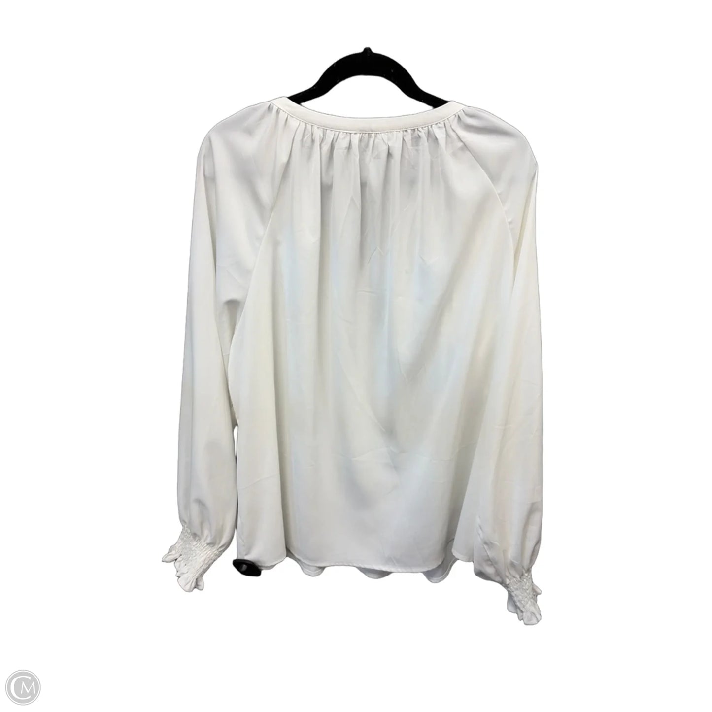 Top Long Sleeve By Zeagoo In White, Size: Xxl