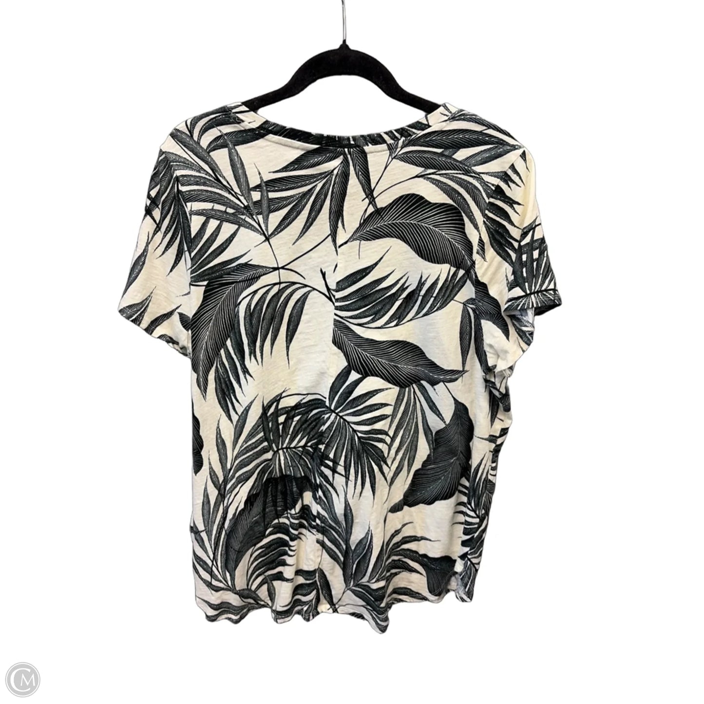 Top Short Sleeve By Tahari In Tropical Print, Size: 2x