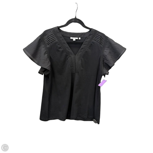 Top Short Sleeve By Chicos In Black, Size: L