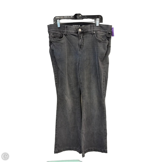 Jeans Flared By Torrid In Black Denim, Size: 16