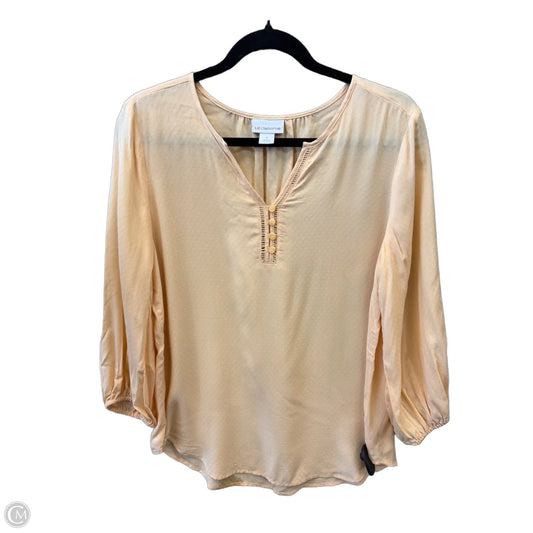 Top 3/4 Sleeve By Liz Claiborne In Yellow, Size: S