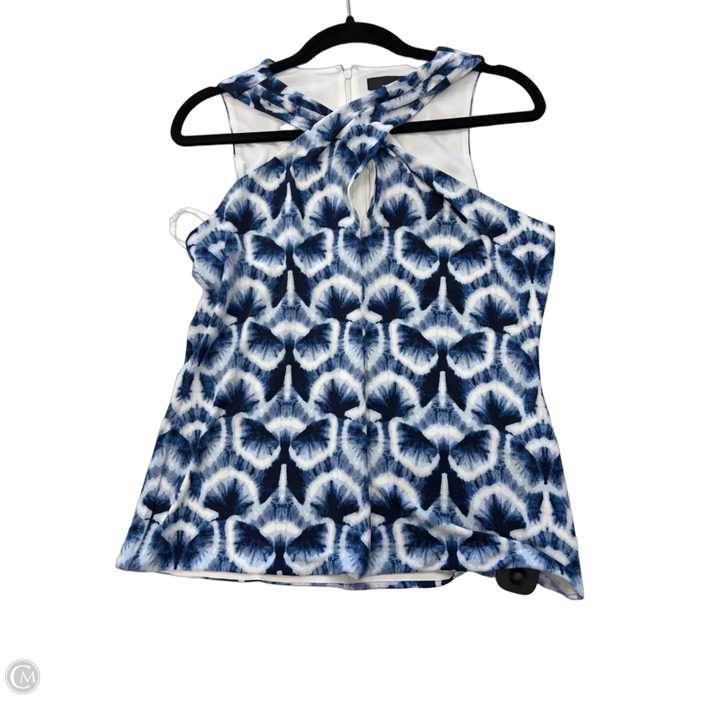 Top Sleeveless By White And Warren In Blue, Size: M
