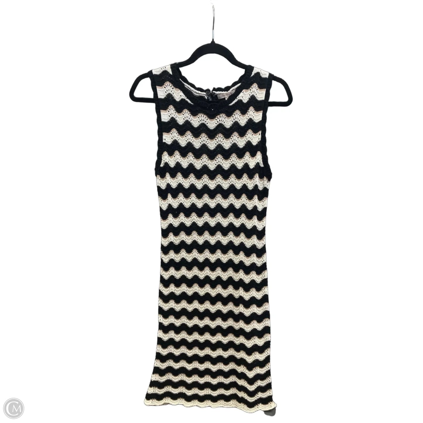 Dress Casual Midi By Skies Are Blue In Striped Pattern, Size: M
