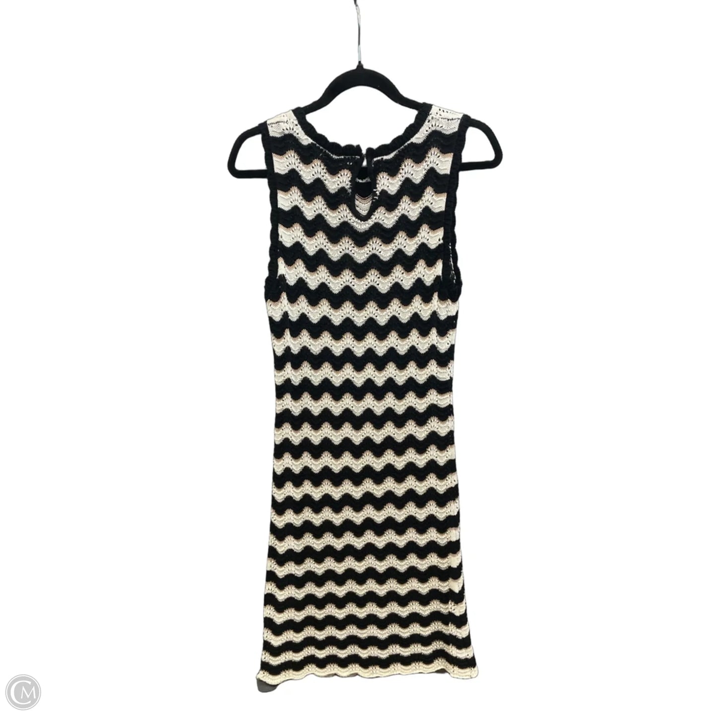 Dress Casual Midi By Skies Are Blue In Striped Pattern, Size: M