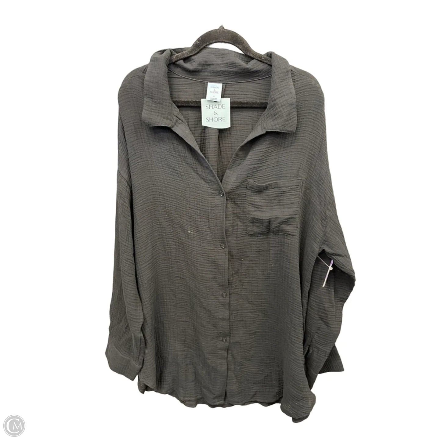 Top Long Sleeve By Shade & Shore In Black, Size: Xl