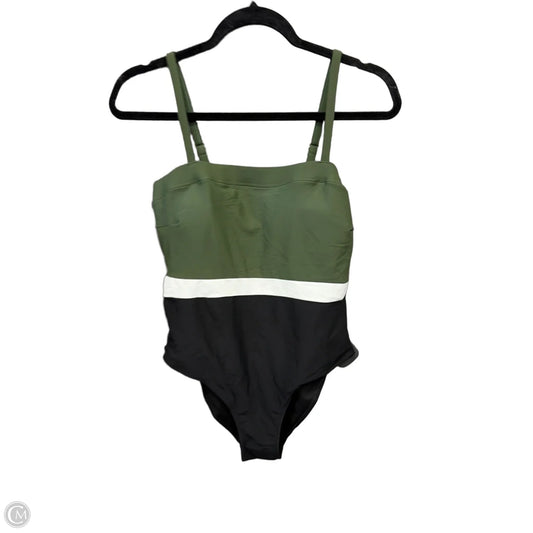 Swimsuit By Clothes Mentor In Black & Green, Size: L