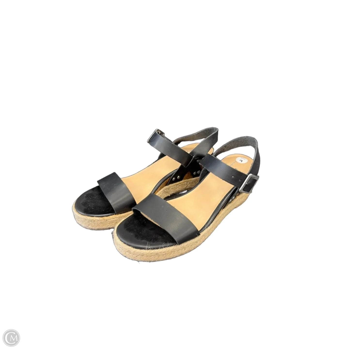Sandals Heels Wedge By Tommy Bahama In Black, Size: 9