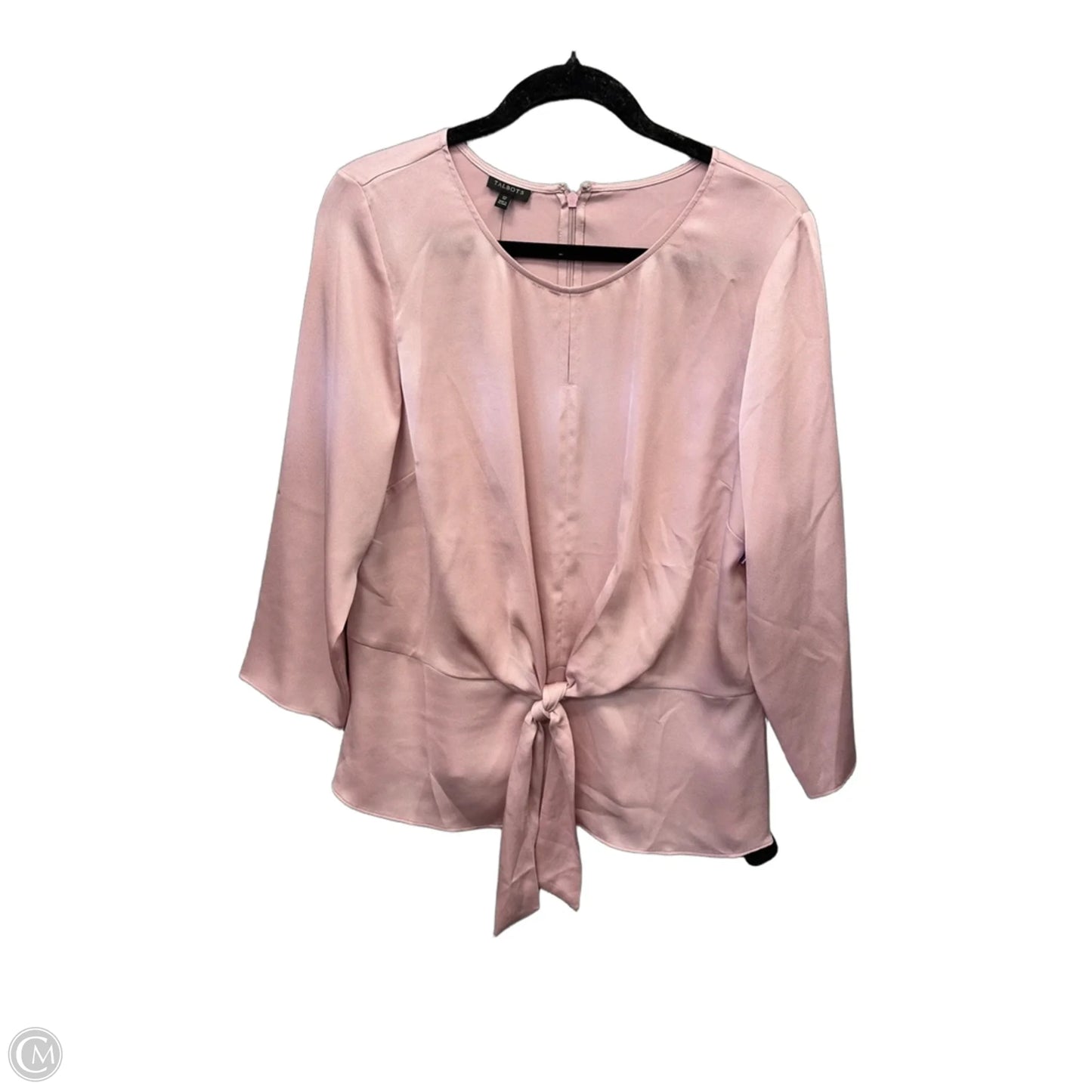 Top Long Sleeve By Talbots In Pink, Size: L