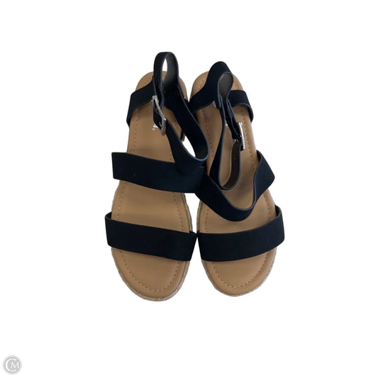 Sandals Flats By Soda In Black, Size: 8.5