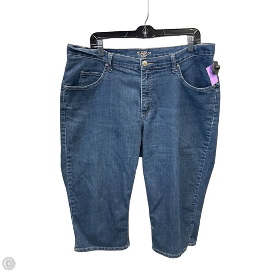 Capris By Lee In Blue Denim, Size: 18