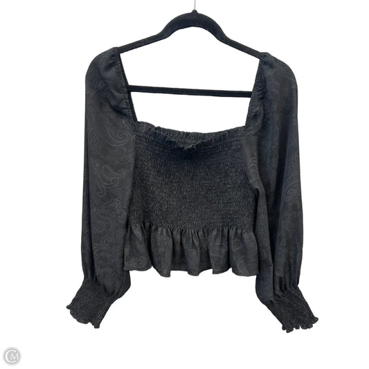 Top Long Sleeve By Shinestar In Black, Size: M