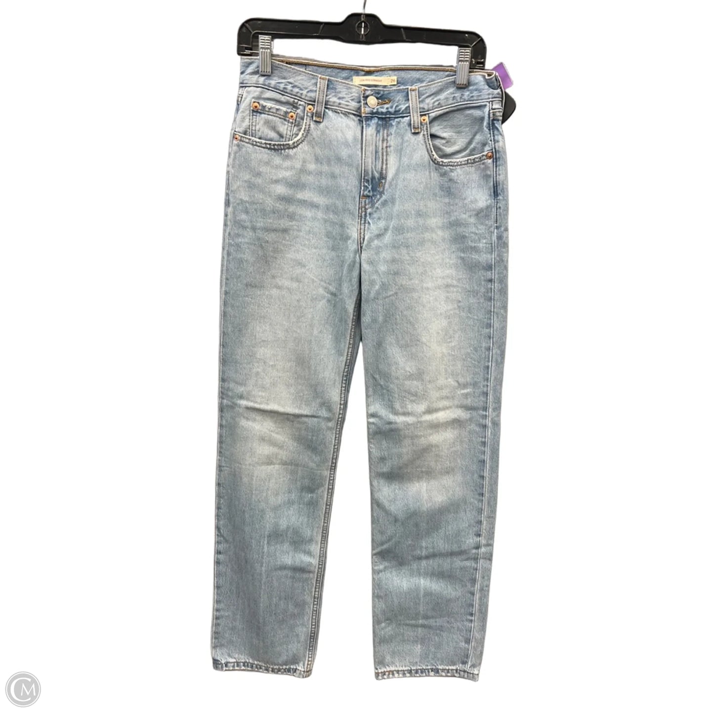Jeans Straight By Levis In Blue Denim, Size: 2