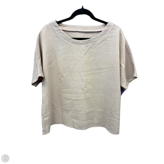 Top Short Sleeve By Shein In Beige, Size: L