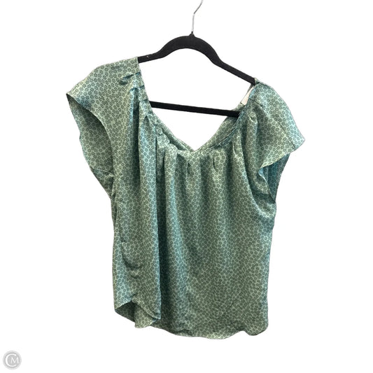 Top Short Sleeve By Lc Lauren Conrad In Green, Size: L