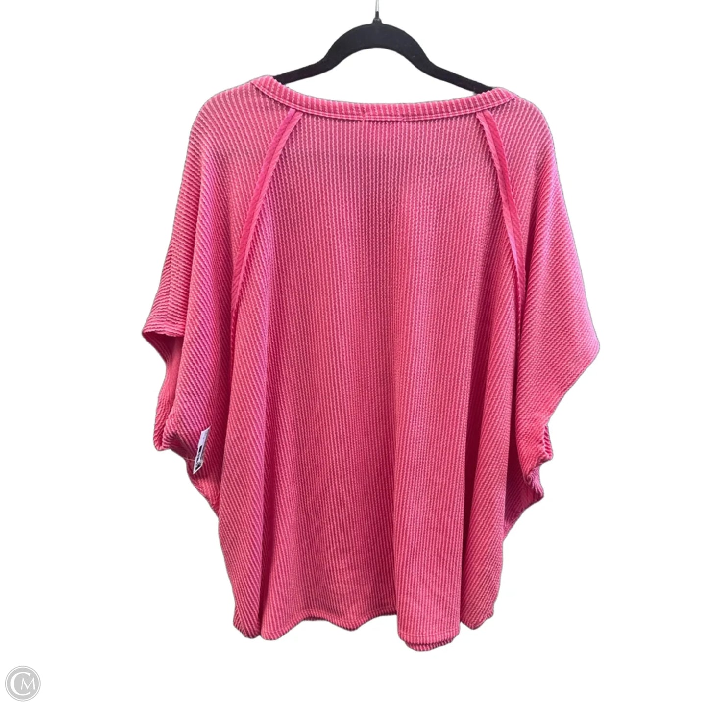 Top Short Sleeve By Andree By Unit In Pink, Size: 3x